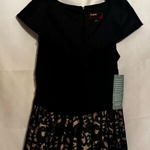 Scarlett Black and Gold Lace' Formal Dress